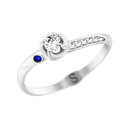 Women's ring with zirconia 