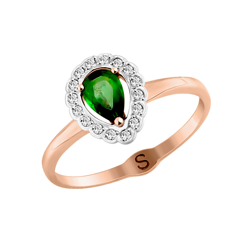 Women's ring with zirconia 