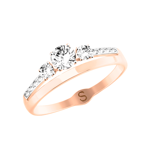 Women's ring with zirconia 