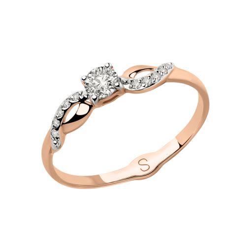 Women's ring with zirconia 