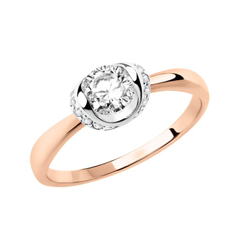 Women's ring with zirconia 