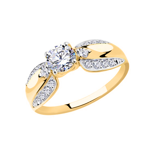 Women's ring with zirconia 