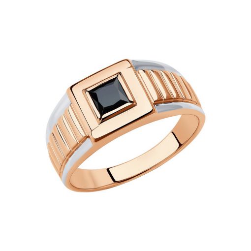 Men's ring wih zirconia 