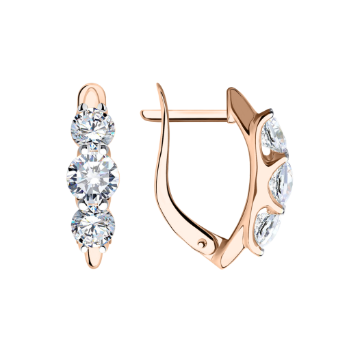Earrings with zirconia 