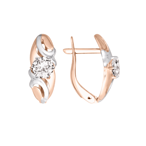 Earrings with zirconia 