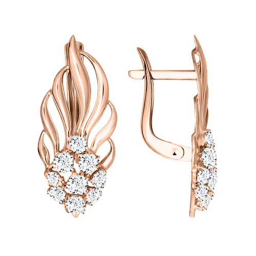 Earrings with zirconia 