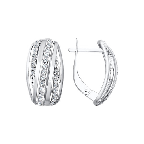 Earrings with zirconia 