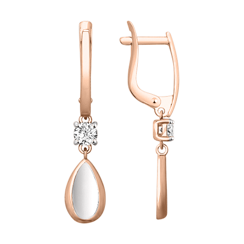 Earrings with zirconia 