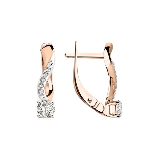 Earrings with zirconia 