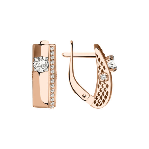 Earrings with zirconia 