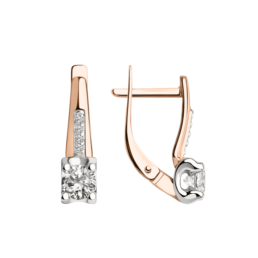 Earrings with zirconia 