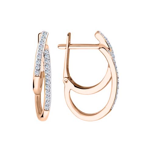 Earrings with zirconia 