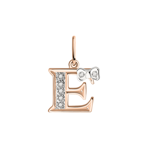 Buchstabenanhänger "E" mit Zirkonia 