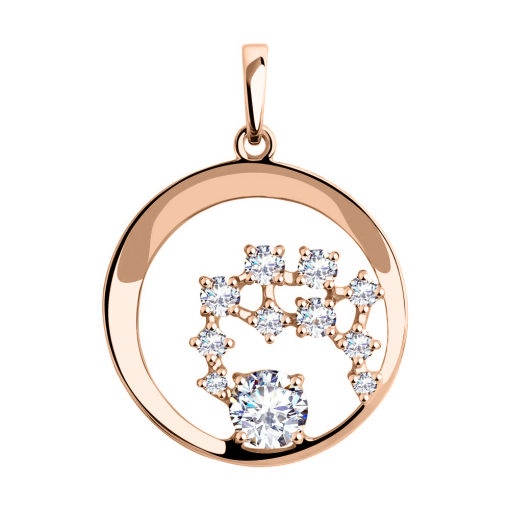 Pendant with zirconia 