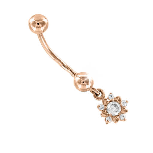 Bauchpiercing mit Zirkonia 