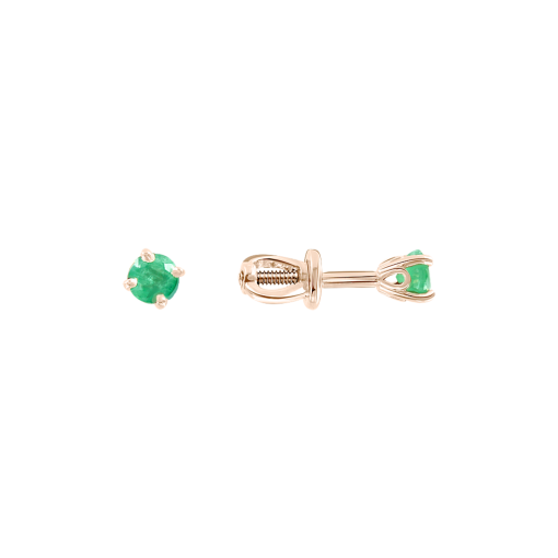 Stud earrings with emeralds 