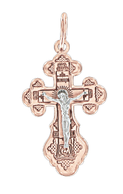 Pendant cross with engraving 