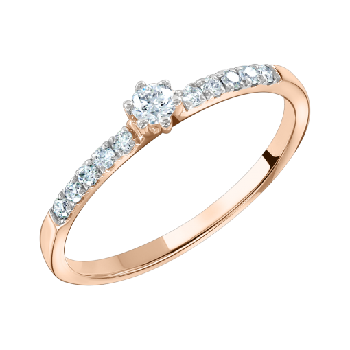 Women's ring with diamonds 