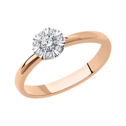 Women's ring with diamonds 