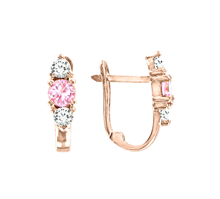 Earrings with zirconia 
