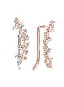 Earrings with zirconia 