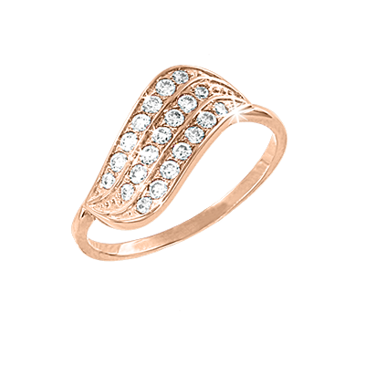 Women's ring with zirconia 