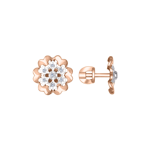 Stud earrings with diamonds 