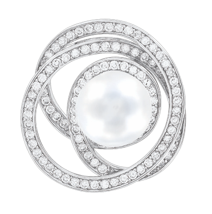 pendant with pearl and zirconia 