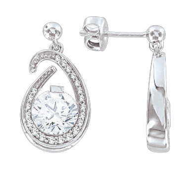 stud earrings with zirconia 