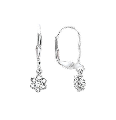 Earrings with zirconia 