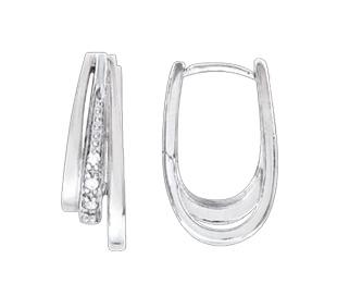 Earrings with zirconia 