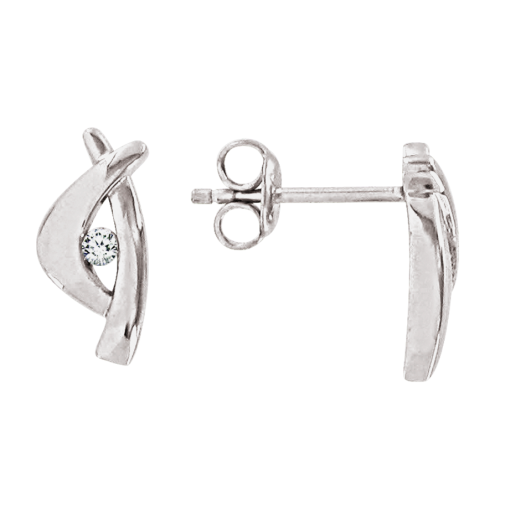 stud earrings with zirconia 