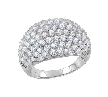 Women's ring with zirconia 