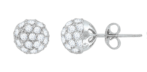 stud earrings with zirconia 