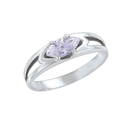Ladies Ring with Amethyst 