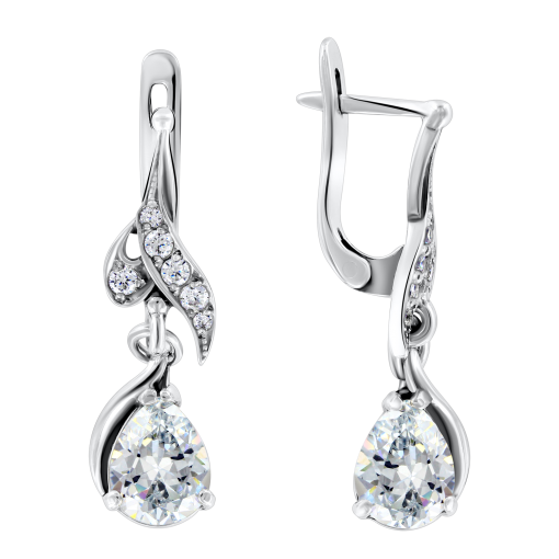 Earrings with zirconia 