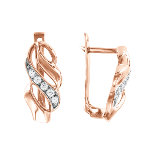 Earrings with zirconia 