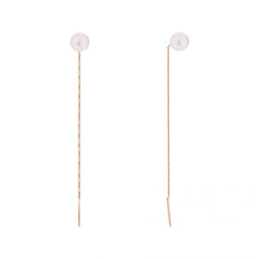 Drop earrings with pearls 