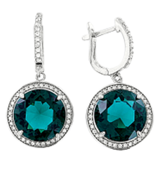 Earrings with zirconia 