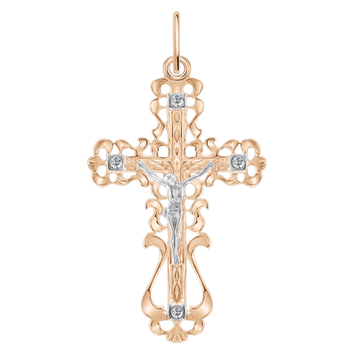 Pendant cross with zirconia 