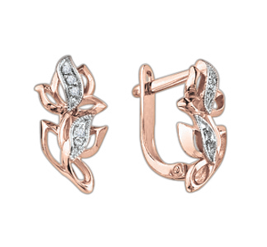 Earrings with zirconia 