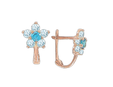 Earrings with zirconia 