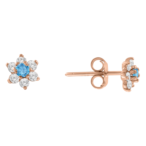 Stud earrings with zirconia 
