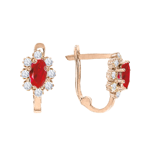 Earrings with zirconia 