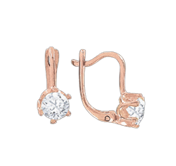 Earrings with zirconia 