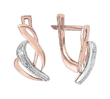 Earrings with zirconia 