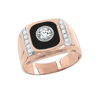 Men's ring with zirconia 