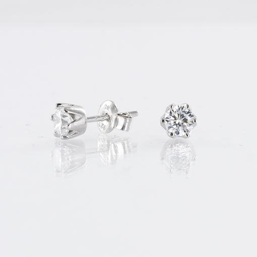 Stud earrings with zirconia 