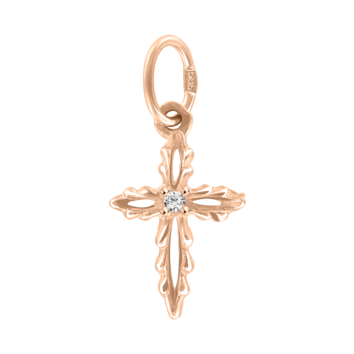 Pendant cross with zirconia 