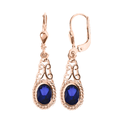 Earrings with sapphire 